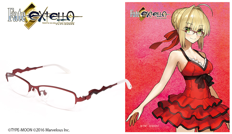 新品未使用 Fate/EXTELLA ネロ 眼鏡 エクステラ メタリックレッドエクステラ